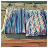 (4pc) FLOATING LUXURIES POOL FLOATS | Set of 4 striped upholstered pool floats by Sunbrella, For Fro