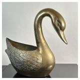 Brass Swan Planter - Rounded Neck | Vintage (1950