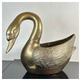 Brass Swan Planter - Twisted Neck | Vintage (1950