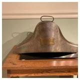 British Royal Navy (RN) Bi-Corn Hat Box | Pewter or japanned (black varnished) tin British Royal Nav