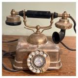 Victorian Style Rotary Telephone | Vintage French (Victorian) style copper and brass rotary/automati