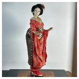 Nishi & Co. Geisha Doll #1 | Vintage (mid century) Nishi & Company (Japan) tall geisha doll on stand