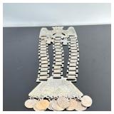 Chilean Chest Ornament | Vintage Chilean (Mapuche Tribe) trapelachucha (chest ornament) made of nick