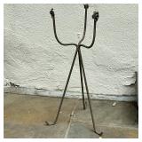 Wrought Iron Plant Stand - Tripod | Vintage (mid-century) wrought iron, tripod (three-legged) plant 