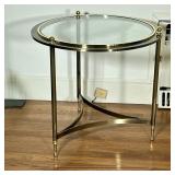 Brass & Glass Side Table | Vintage (1960