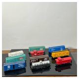(10pc) Collectible Model Trains (No Boxes) | Blue HO scale box car, "Great Northern" Yellow HO scale