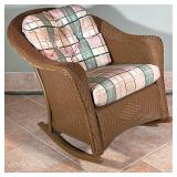 Lloyd Flanders Wicker Rocker | Lloyd Flanders "Reflections" Collection resin wicker rocker, with cus