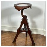 Carved Wood Table with Marble Top | Antique English (Victorian) style carved wood cocktail/drink/occ