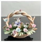 Capodimonte Flower Basket | Vintage (1950