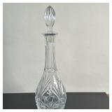 Pressed Glass Decanter & Stopper | Pressed glass decanter and stopper. - h. 16.25 in