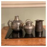 (3pc) Pewter Pitchers & Creamer | Vintage (1930