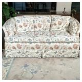 Pastoral/Cottage Style Upholstered Loveseat | Vintage (mid century) pastoral/cottage style upholster