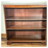Two-Shelf Wooden Bookshelf | Vintage wooden bookshelf, with center shelf. Dimensions: h. 36 x w. 36 