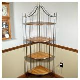 Metal Corner Etagere/Shelving Unit | Vintage (possibly early 2000