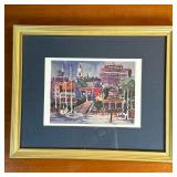 Katharine Montstream (American, 1961-) Watercolor - Burlington | Cityscape of "Burlington from Lake 
