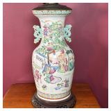 Chinese Porcelain Table Lamp - "Famille Rose" | Antique (19th c.) Chinese porcelain "Famille Rose" s