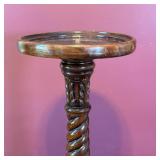 Mahogany Pedestal Plant Stand - 1/2 | Victorian style mahogany pedestal plant stand with barley twis