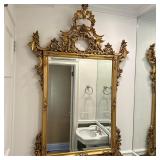 Louis XV Style Ornate Wall Mirror | Vintage (late 20th c.) Louis XV style ornate giltwood wall mirro