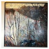 Unknown Artist, Oil Painting - Moody Forest | Scenic painting of a moody forest or river