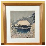 Tokuriki Tomikichiro (Japanese, 1902-2000) Woodblock Print - "Kiyomizu Temple" | A scenic print of "
