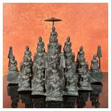 Indian/Jianism - Tirthankara Shrine | Indian/Jianism bronze statue of many seated figures of Jinas (