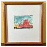 Unknown Artist, Monoprint - "Jaipur" 1/2 | Abstract portrayal of Jaipur, India entitled "Jaipur". Mo