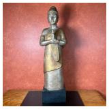 Indian/Buddhist Figure - Standing Buddha | Indian bronze statue of a standing Buddha in robes, formi