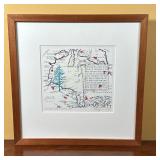Unknown Artist, Mixed Media - "Life is But a Dream" | Map seemingly of the Hudson Bay with French Ca