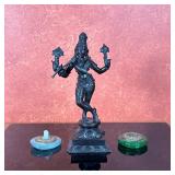 Indian/Hindu Figure - Krishna | Indian/Hindu bronze statue of Lord Krishna, revered as the eighth av