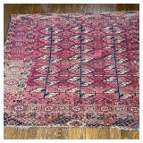 Oriental Style Rug - Rosey Red | Rosey red colored oriental style rug, possibly of Turkmen/Persian o