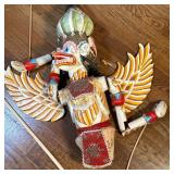 Indonesian/Javanese Puppet - Garuda | Indonesian/Javanese (island of Java) hand-painted traditional 