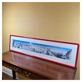 Scenic Panoramic Photograph - Snowy Fence | Scenic panoramic photograph of a snowfall in a field wit