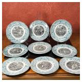 (9pc) Collectible Plates - Napoleon Bonaparte | Vintage (early 20th c.) French Digoin & Sarreguemnes