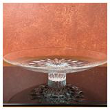 Steuben Crystal "Sunflower" Centerpiece | Vintage (mid 20th c.) Steuben clear crystal "sunflower" ce