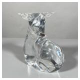 (1pc) French Daum Nancy Glass Deer | Large signed French Daum glass deer. Signed on side - h. 7.5 x 