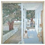 MICHAEL A. PALMER (20TH/21ST CENTURY) OIL PAINTING | Aunt Piti Pat’s Porch. Oil on canvas 40 x 40 in