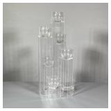 Votive Display | Multi-tiered lucite votive candle holder. Holds 7 votives. One is missing. - h. 21 