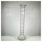 Oversized blown GLASS VASE | Large textured blown glass vase - h. 34.5 x dia. 8.5 in
