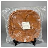 NWT GEORG JENSEN WOOD TRAY | Having circular cuts - h. 1 x w. 12 x l. 12 in