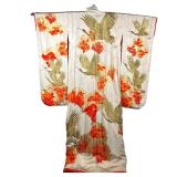 JAPANESE KIMONO | Traditional Japanese kimono on hanging hardware - h. 72 x w. 51 in