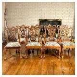 (8pc) CHIPPENDALE DINING CHAIRS | Set of 8 Chippendale dining chairs including 2 armchairs & 6 side 