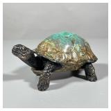 SIGNED COLD PAINTED BRONZE TORTOISE | Signed & dated “HV GOLD 2005” on bottom - h. 3.5 x w. 3.5 x l.
