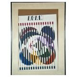 Yaacov AGAM Poster | AGAM poster. 16 x 25 in. Sight - h. 31.25 x w. 22.25 in