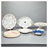 (6pc) MIXED ENGLISH & OTHER PORCELAIN | Mixed lot of various porcelain dishes including: Mikasa Cake