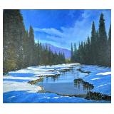 ROY SWENSON (20TH/21ST CENTURY) OIL PAINTING | Winter scape. Oil on canvas. Signed lower right - h. 