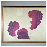 JUDY TARGAN LITHOGRAPH | Grape clusters Color lithograph 20.25 x 26.25 in sight - h. 21.75 x w. 27.7