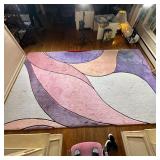 EDWARS FIELDS PASTEL RUG | Colorful pastel pink & purple rug by Edward Fields - w. 106 x l. 172 in