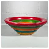 (1pc) Vintage Mannzoni Pietro X-Large Bowl | Handmade Italian paired wooden Mannzoni Petro bowl - h.