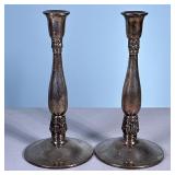 PAIR ROYAL DANISH Sterling Candle Stick Holders | Marked Royal Danish International Silver. - h. 10 