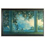 MAXFIELD PARRISH LITHOGRAPH | Daybreak Maxfield Parrish. Color lithograph print. 17.5 x 29.5 in sigh